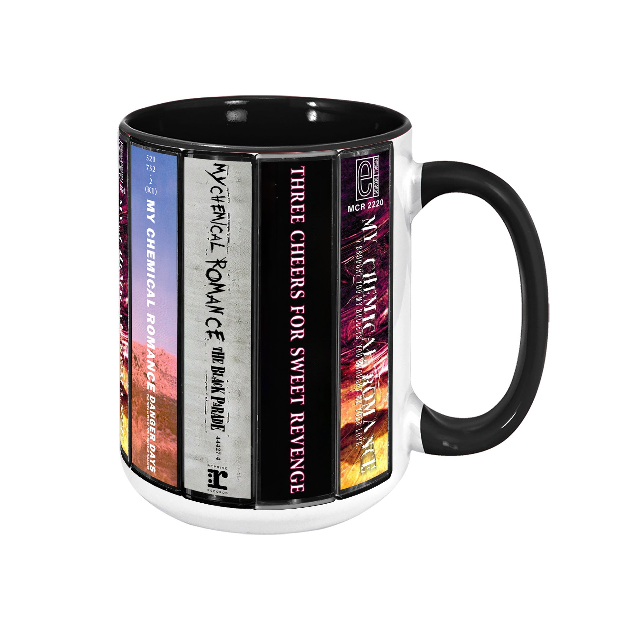 My Chemical Romance Albums Cassette Collection Retro Accent Edge-to-Edge Printed Mug