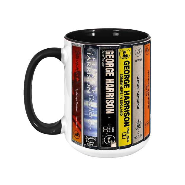 George Harrison Albums Cassette Retro Collection Accent Mug