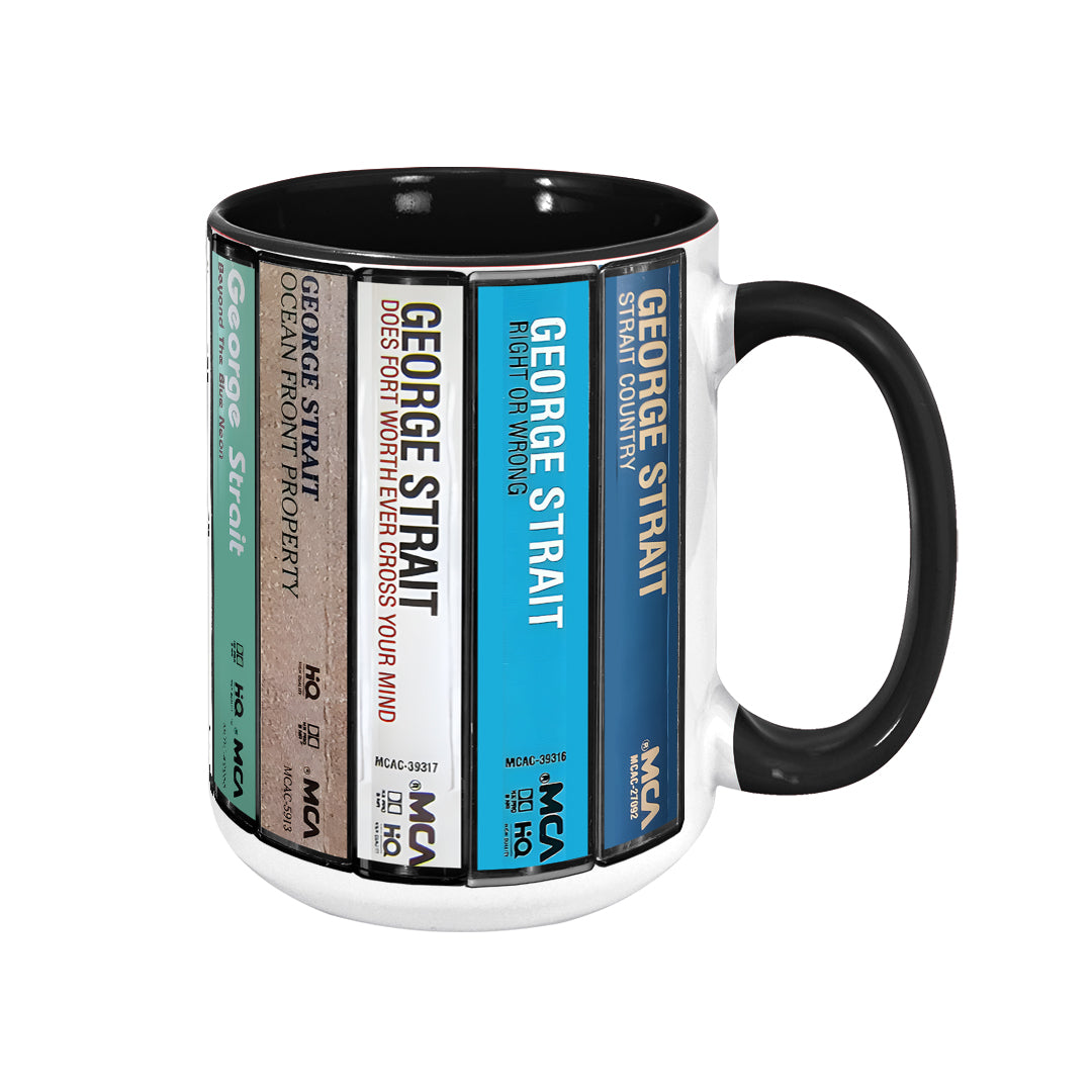 George Strait Albums Cassette Retro Collection Accent Mug