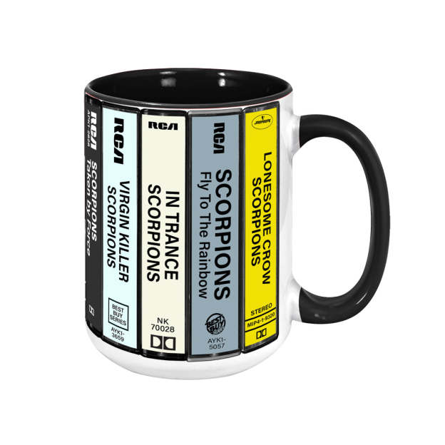Scorpions Albums Cassette Collection Retro Accent Mug