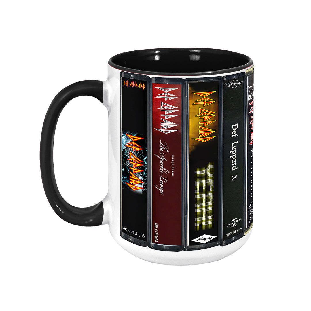 Def Leppard Albums Cassette Retro Collection Accent Mug