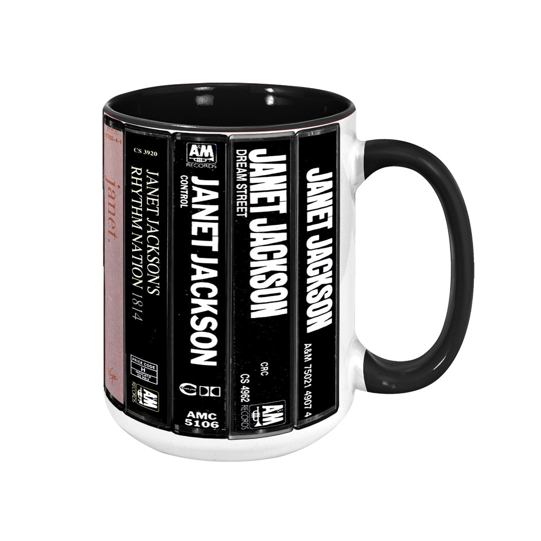 Janet Jackson Albums Cassette Retro Collection Accent Mug