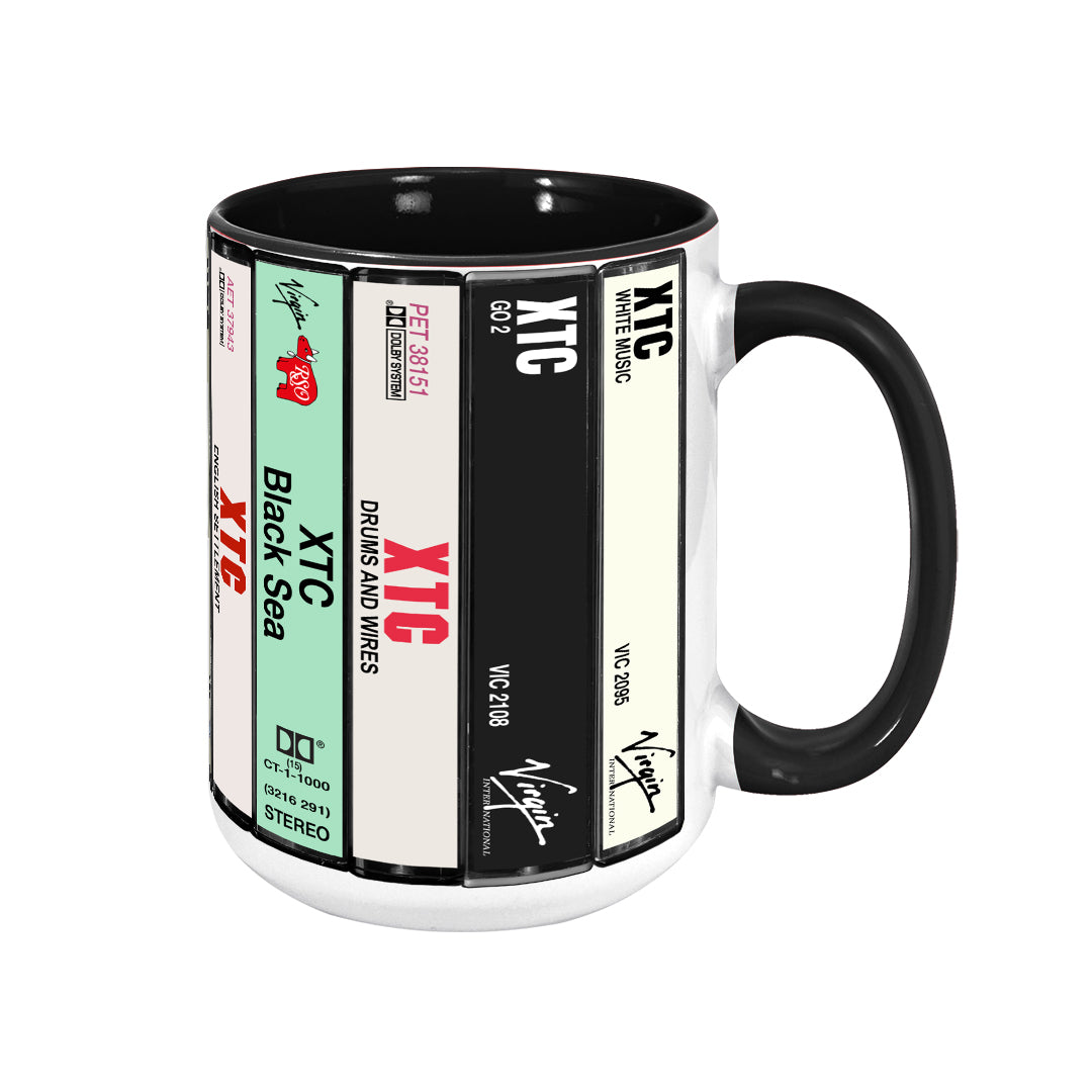 XTC Albums Cassette Collection Retro Accent Edge-to-Edge Printed Mug