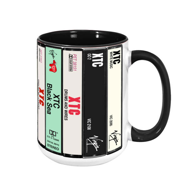 XTC Albums Cassette Collection Retro Accent Edge-to-Edge Printed Mug
