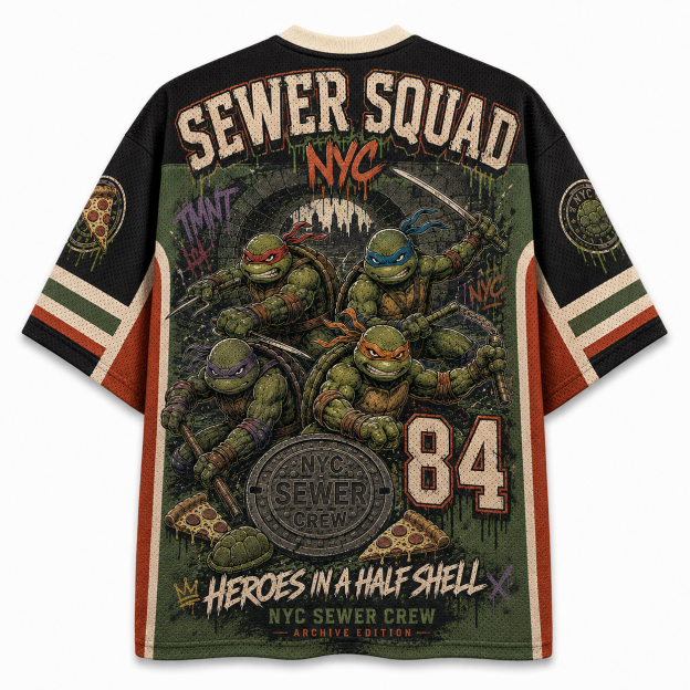 TMNT SEWER SQUAD Jersey T‑Shirt