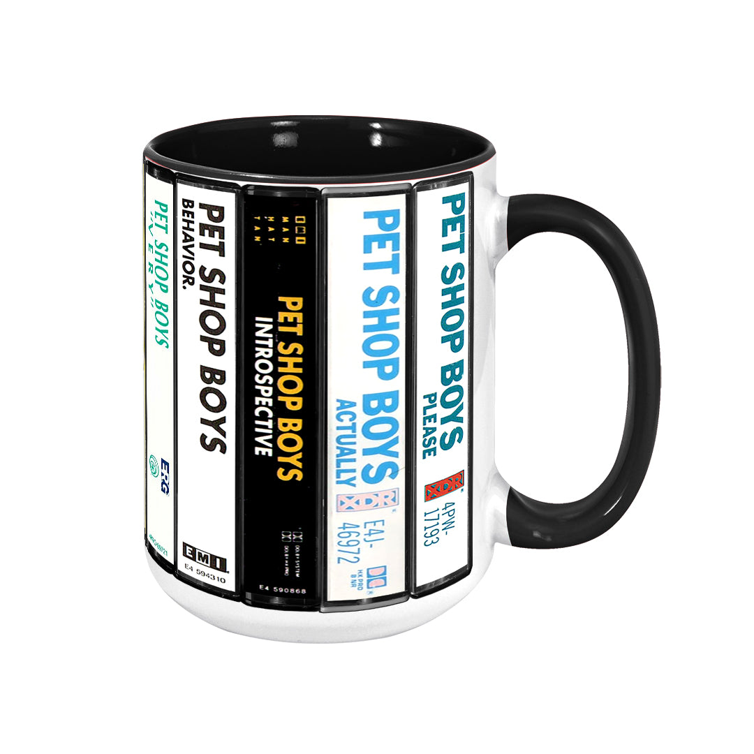 Pet Shop Boys Albums Cassette Retro Collection Accent Mug