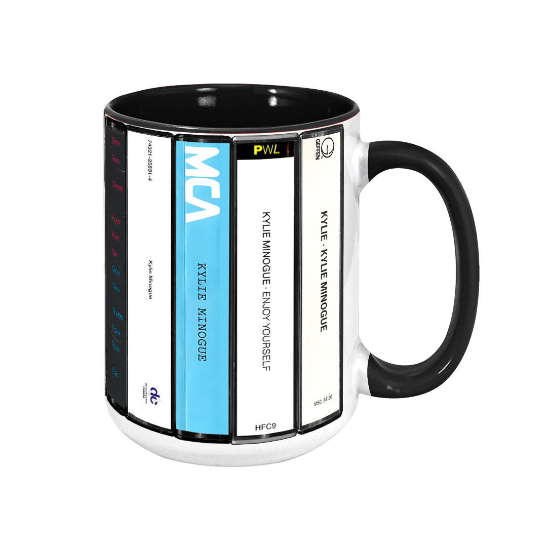 Kylie Minogue Albums Cassette Retro Collection Accent Mug