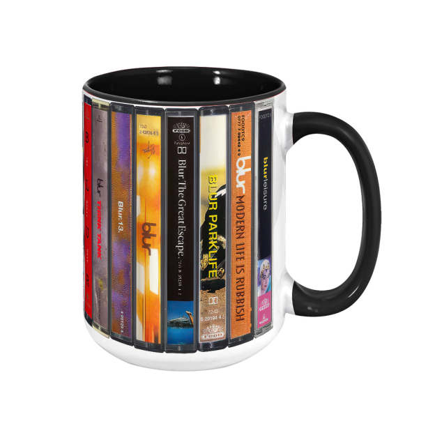 Blur Albums Cassette Retro Collection Accent Mug
