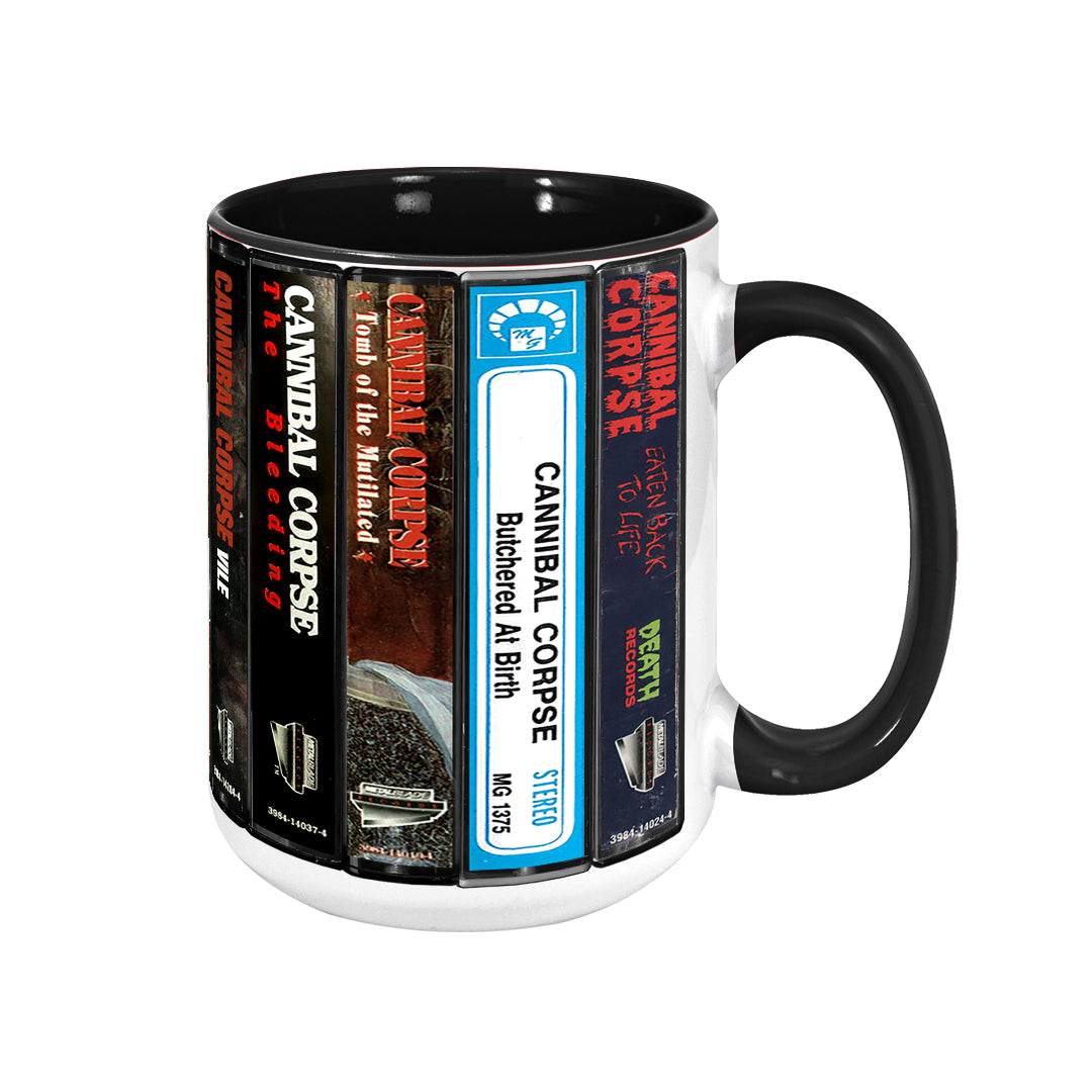 Cannibal Corpse Albums Cassette Collection Retro Accent Mug