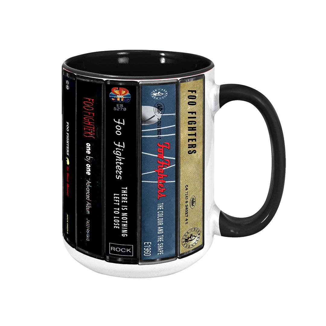 Foo Fighters Albums Cassette Collection Retro Accent Mug