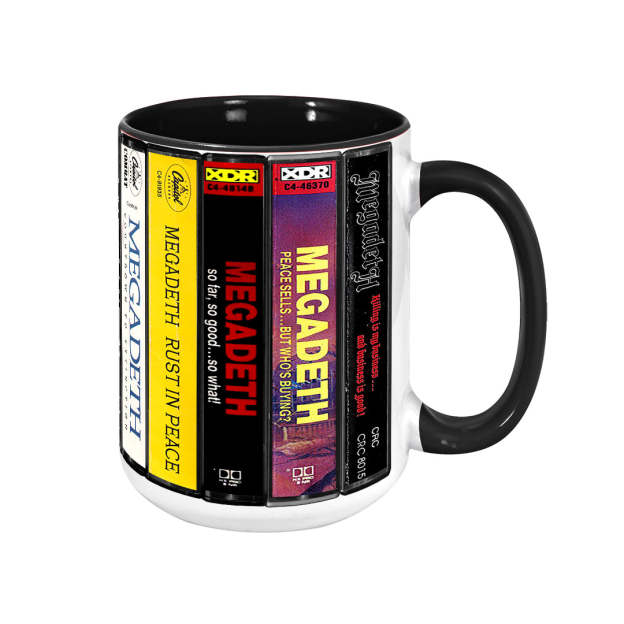 Megadeth Albums Cassette Collection Retro Accent Mug