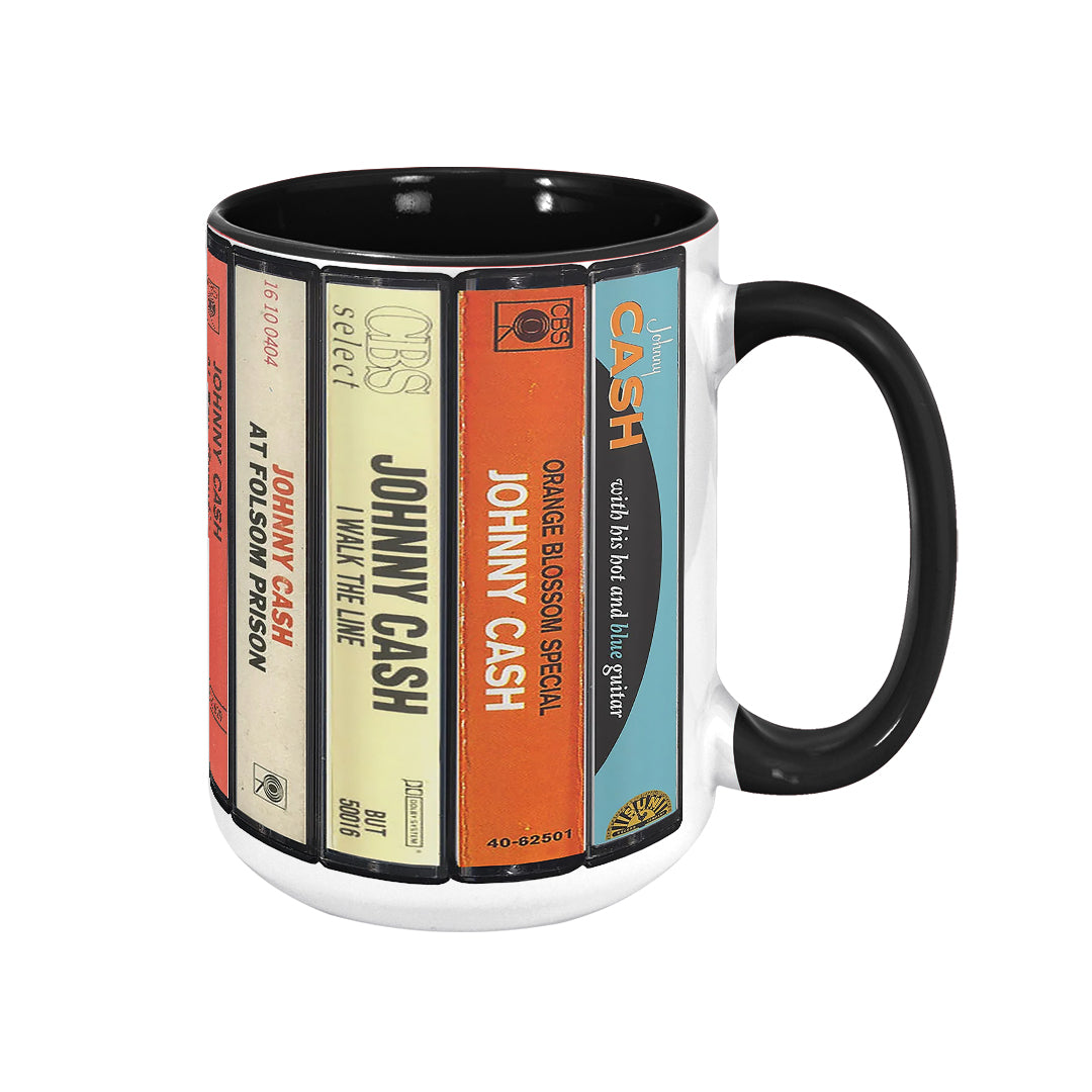 Johnny Cash Albums Cassette Retro Collection Accent Mug