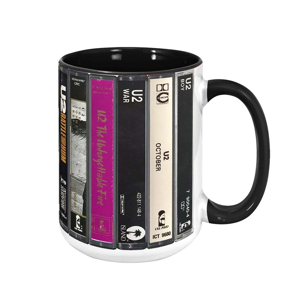 U2 Albums Cassette Retro Collection Accent Mug