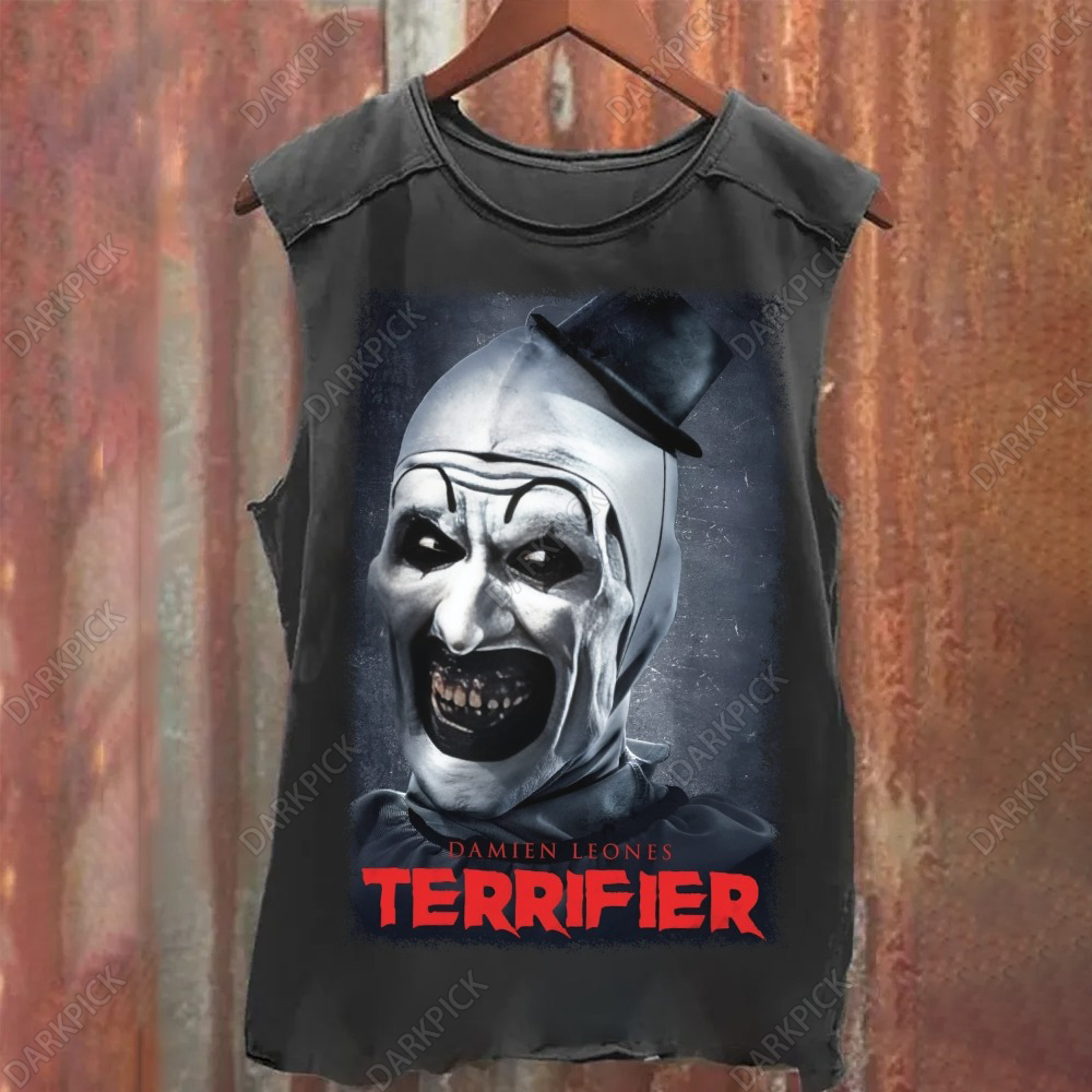 Unisex Vintage Washed Damien Leone Terrifier Tank Top