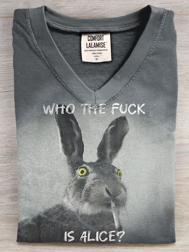 Funny Who The Fuck Art Print Casaul Short Sleeve T-shirt