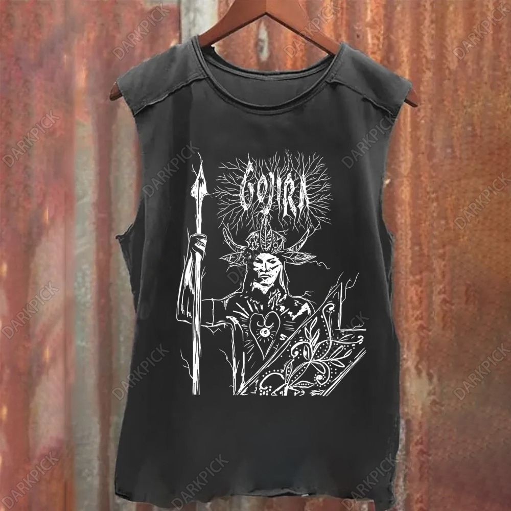 Unisex Vintage Washed Gojira Heavy Metal Band Tank Top