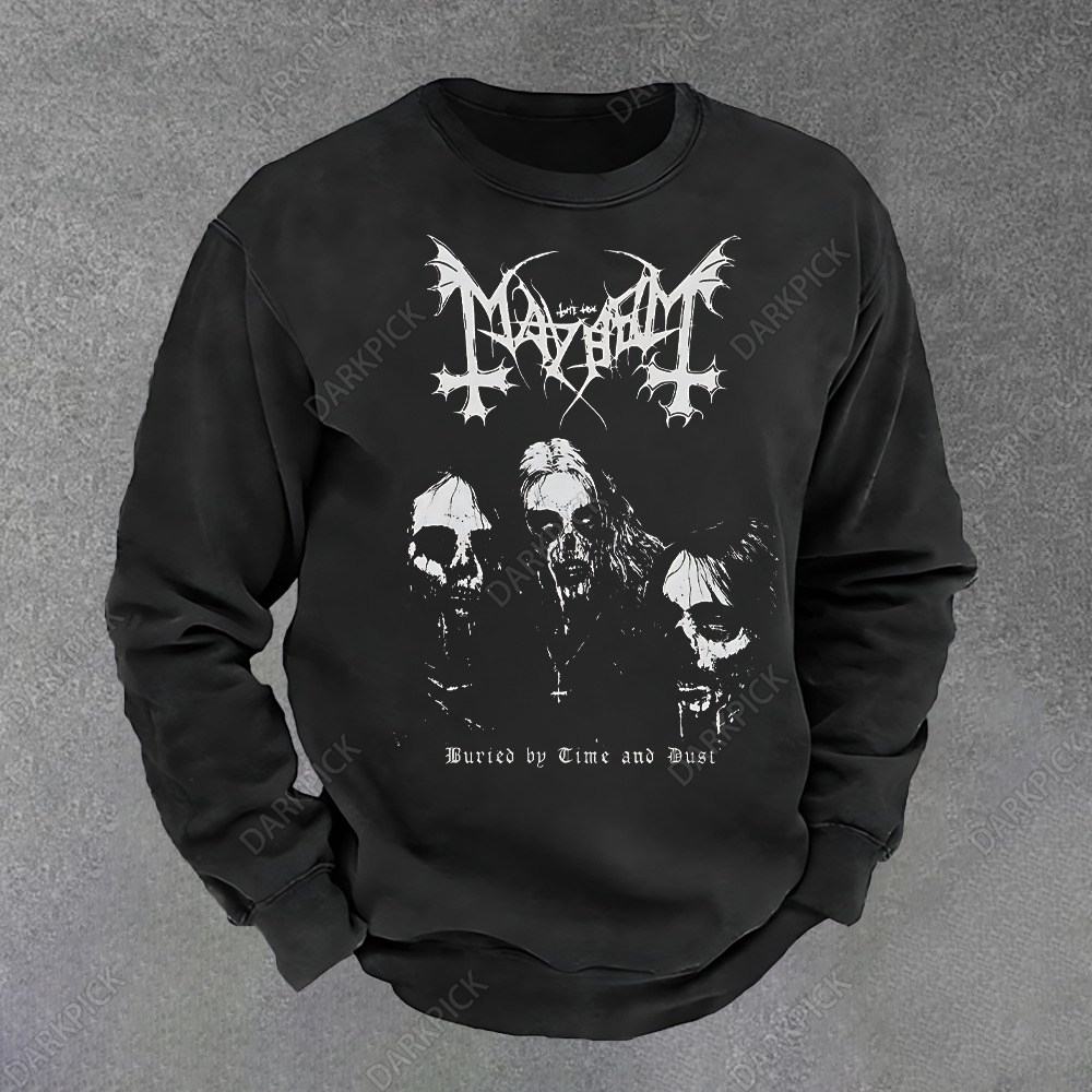 Unisex Vintage Mayhem Black metal  Sweatshirt