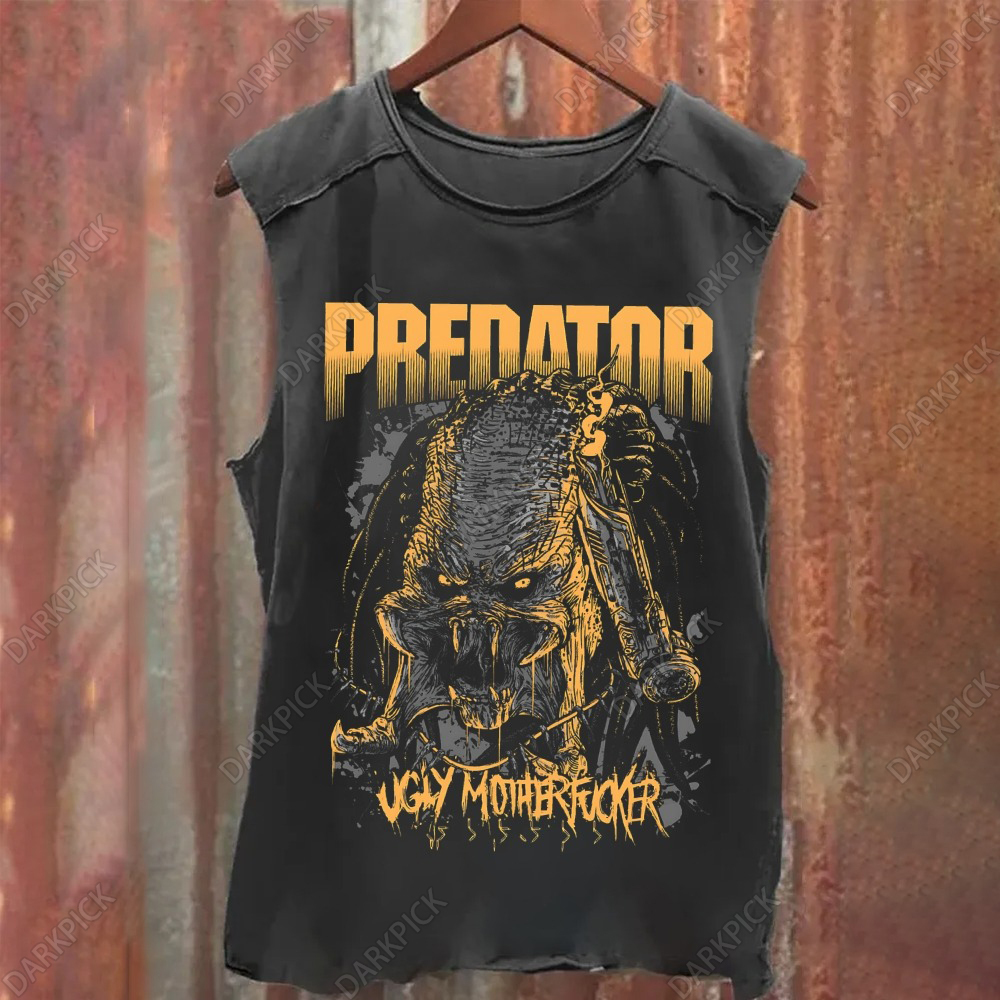 Unisex Vintage Washed Predator Band Tank Top