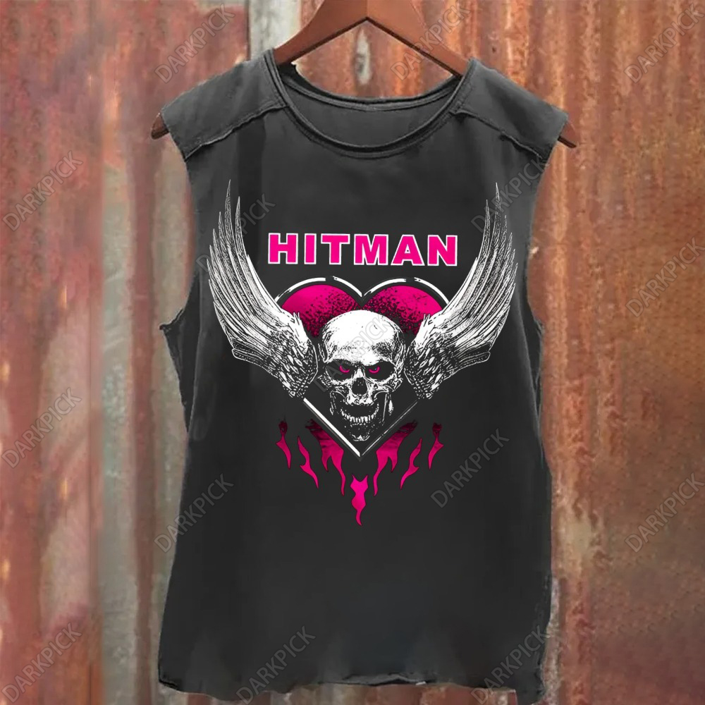 Unisex Vintage Washed WWE The Hitman Bret Hart  Tank Top