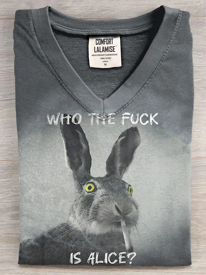 Funny Who The Fuck Art Print Casaul Short Sleeve T-shirt