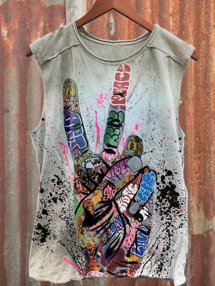 Unisex Pop Art Art Illustration Print Casual Tank Top