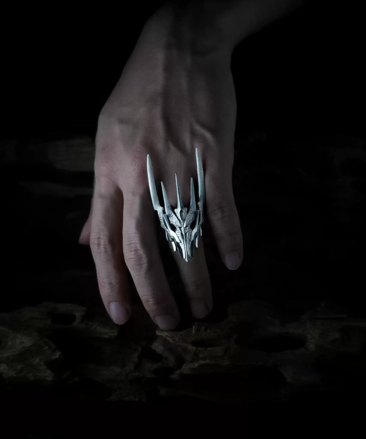 Dark Lord Men's Armor Ring: Embrace the Epic