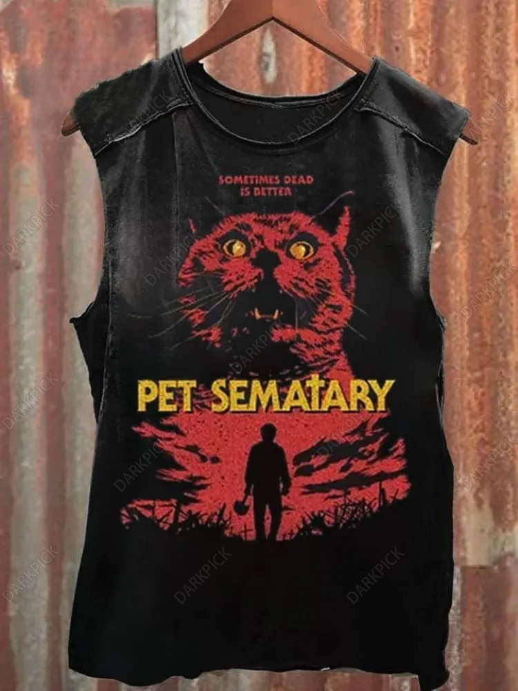 Unisex Vintage 80s Pet Sematary    Unisex Tank Top