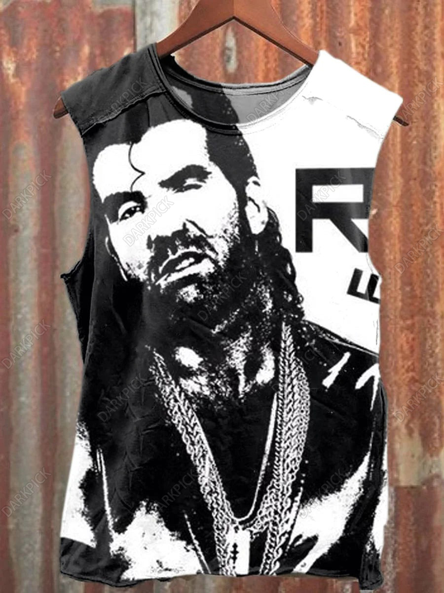 Unisex Wrestling Superstar Art Illustration Print Casual Tank Top