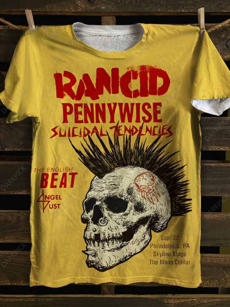 Rancid Skull Print Unisex Classic T-Shirt