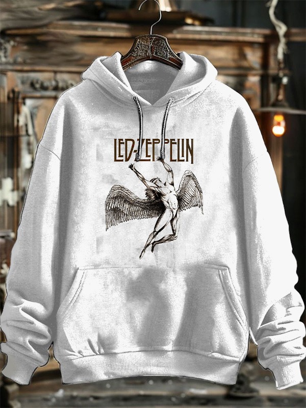 Men’s Led zeppelin Casual Rock N' Roll Print Hoodie
