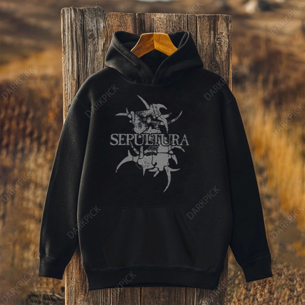 Unisex Printed Sepultura Heavy Metal Band Long Sleeve Hoodie