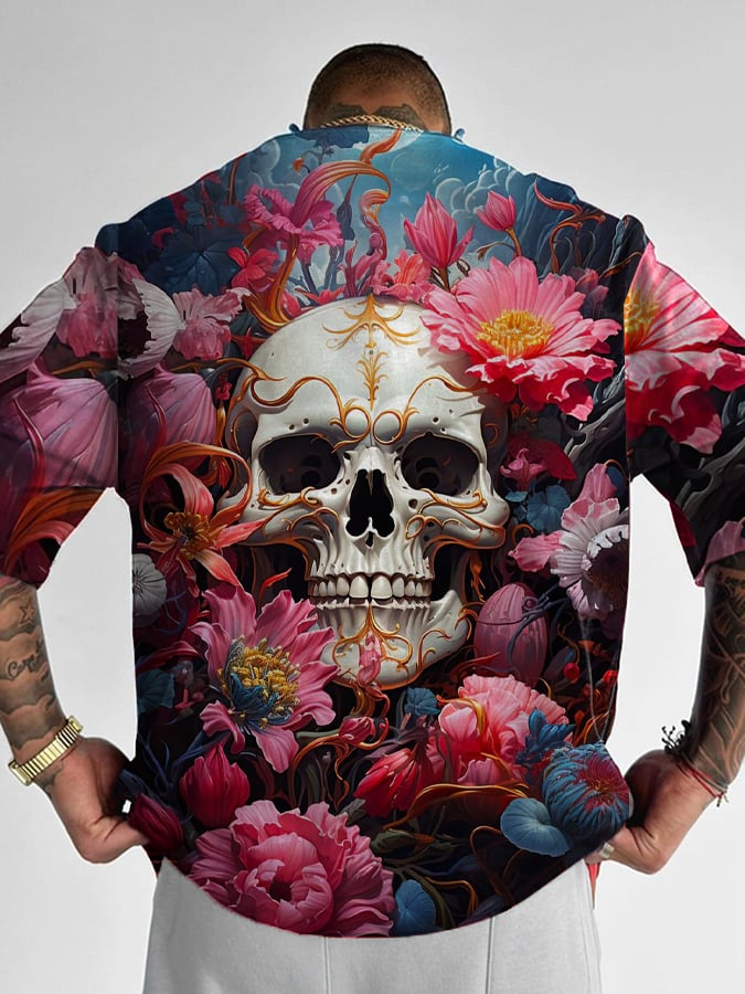 Men's Fashion Skull Print T-Shirt