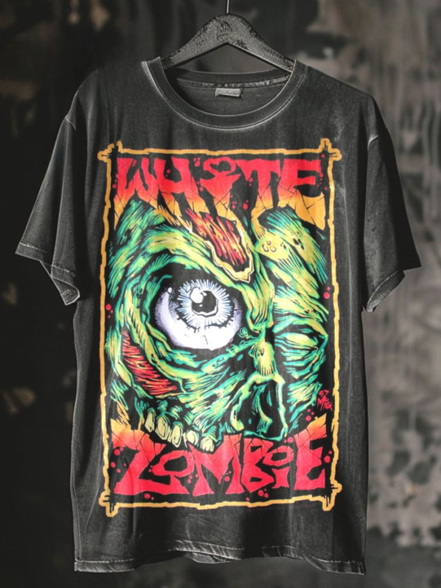 Unisex Retro Rock Print 100% Cotton Casual Tank Top