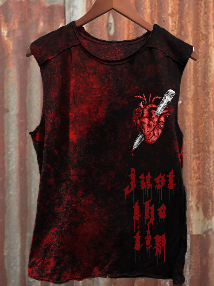 Men's Halloween Just the Tip Bloody Tank Top
