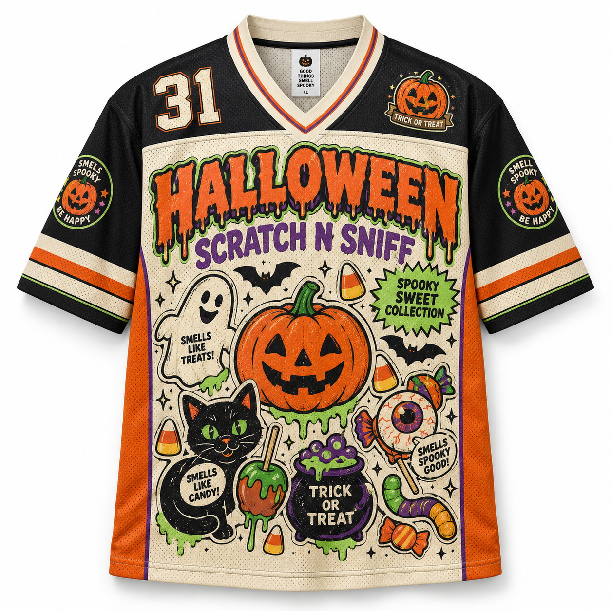 HALLOWEEN SCRATCH N SNIFF Jersey Shirts