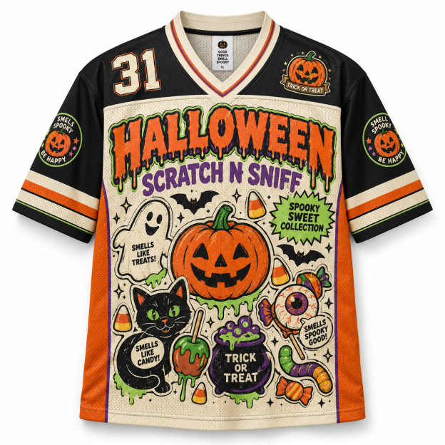HALLOWEEN SCRATCH N SNIFF Jersey Shirts
