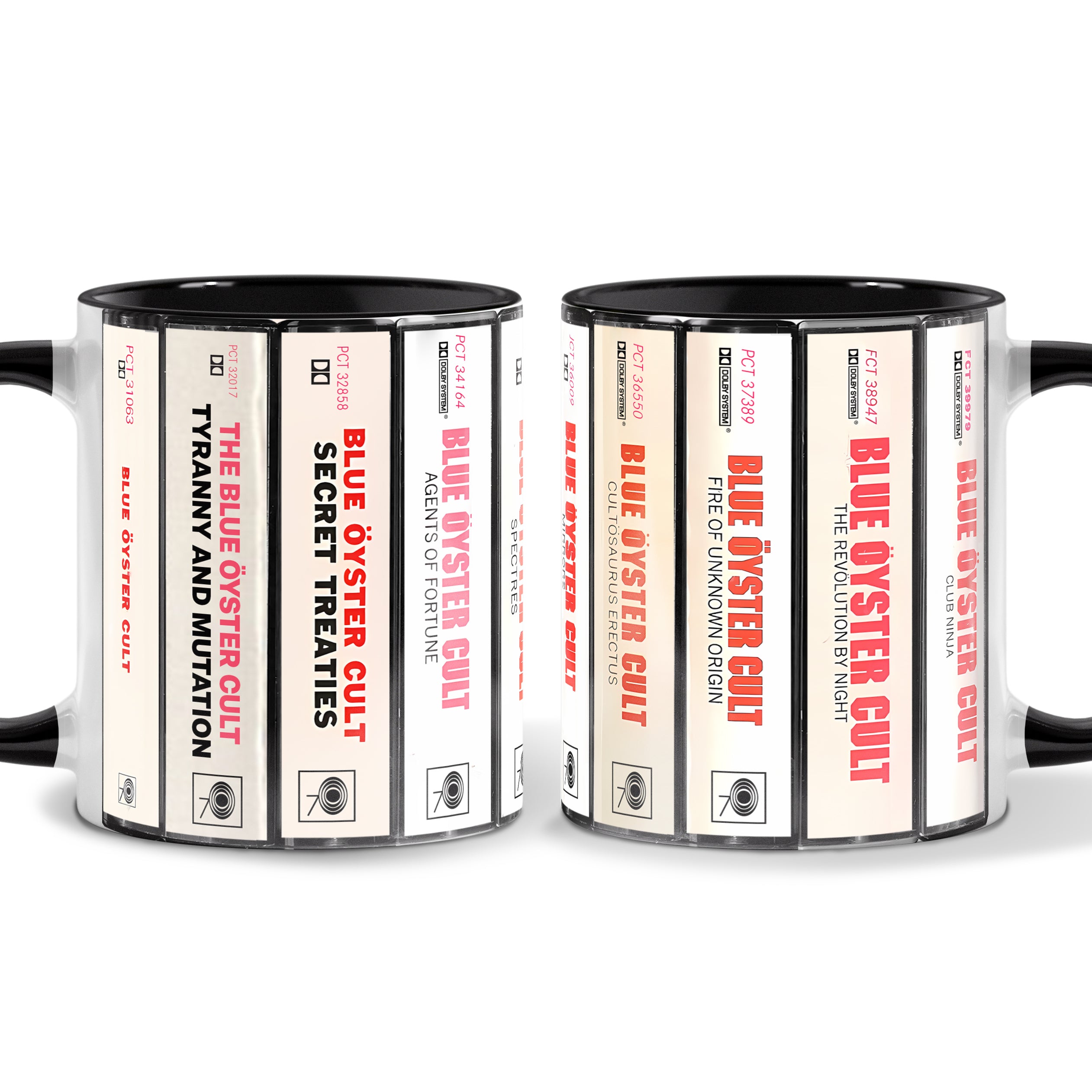Blue Oyster Cult Albums Cassette Collection Retro Accent Mug