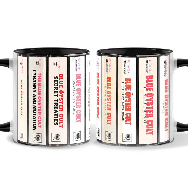 Blue Oyster Cult Albums Cassette Collection Retro Accent Mug