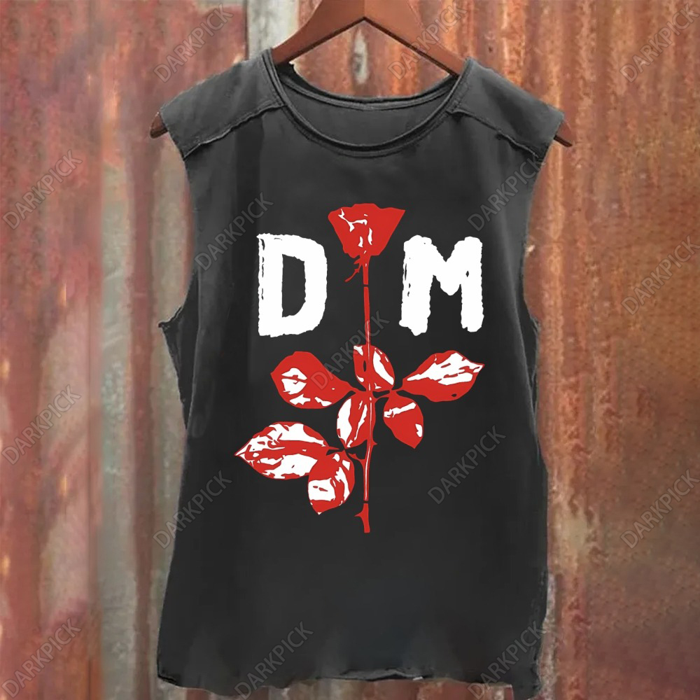 Unisex Vintage Washed Depeche Mode Band Tank Top