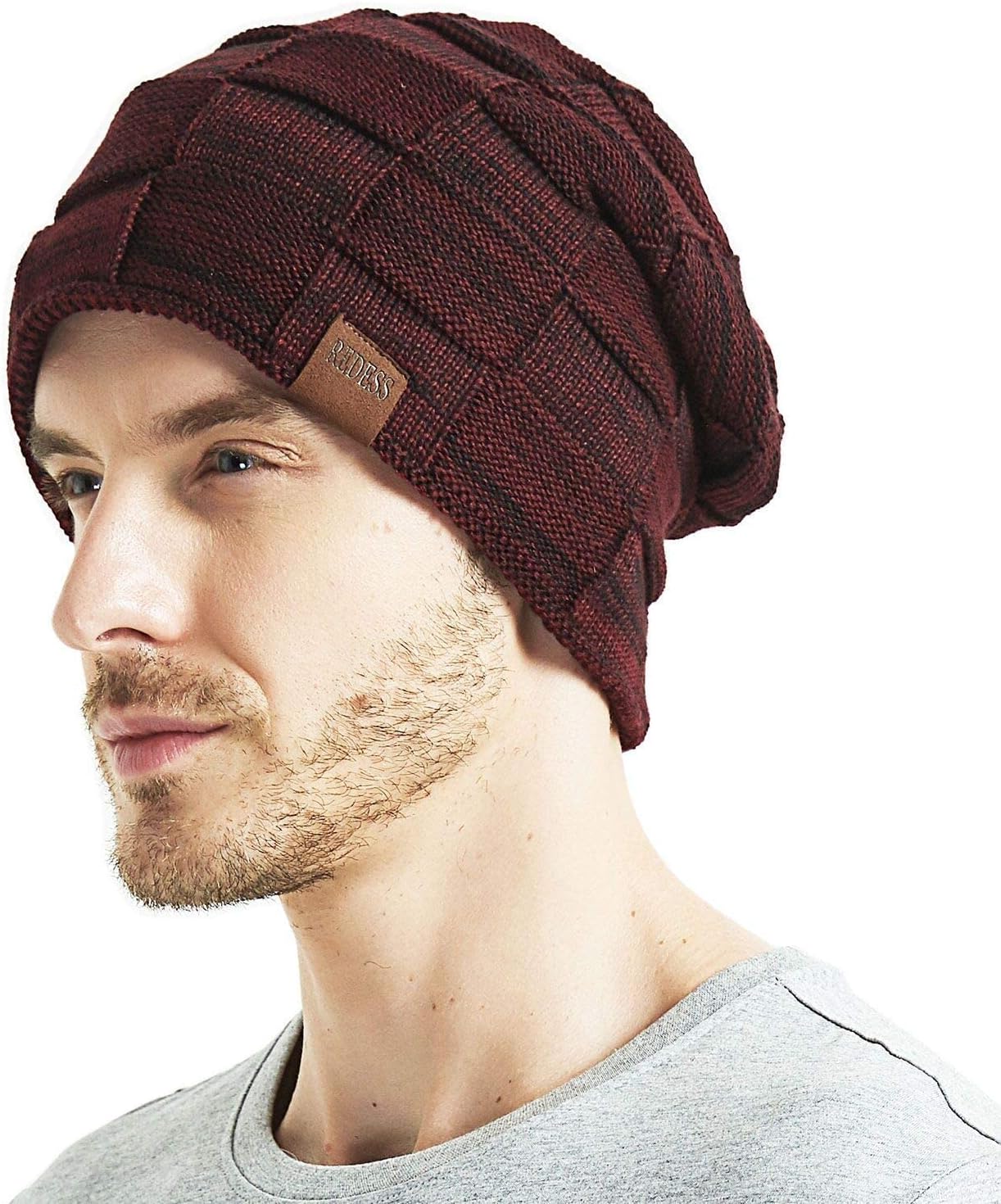  Beanie Hat for Men and Women Winter Warm Hats Knit Slouchy Thick Skull Cap