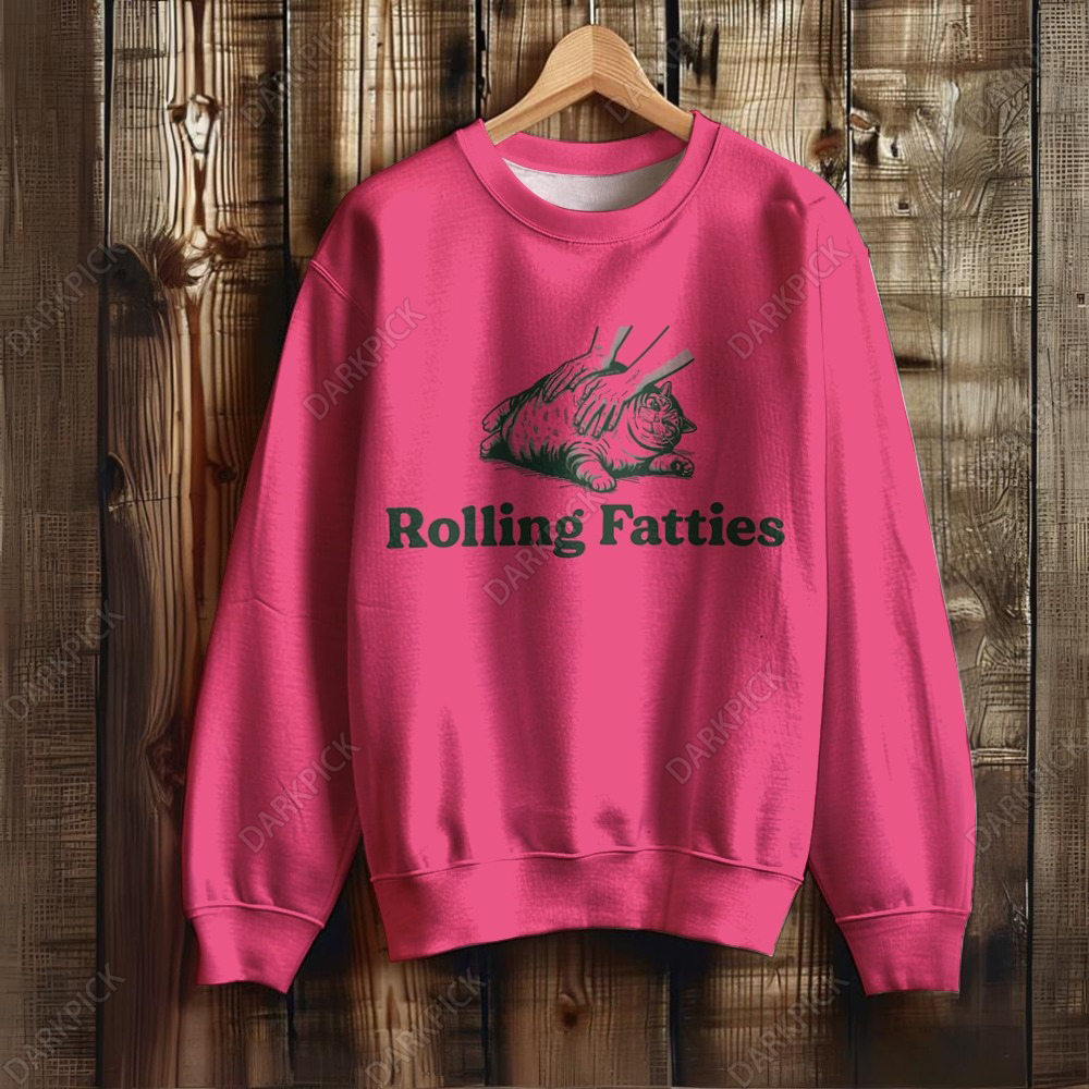 Unisex Rolling Fatties Cat Sweatshirt
