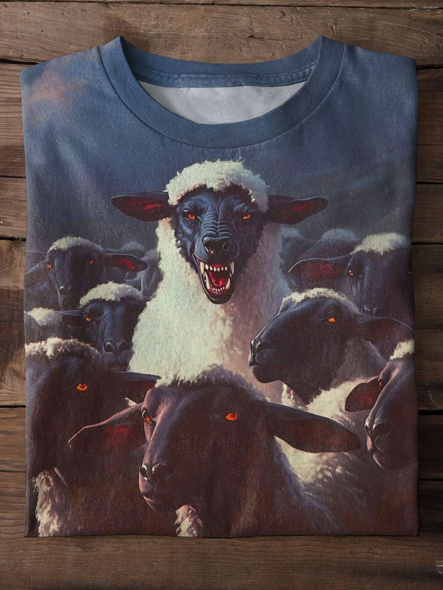 Black Sheep Art Print Casaul Short Sleeve T-shirt