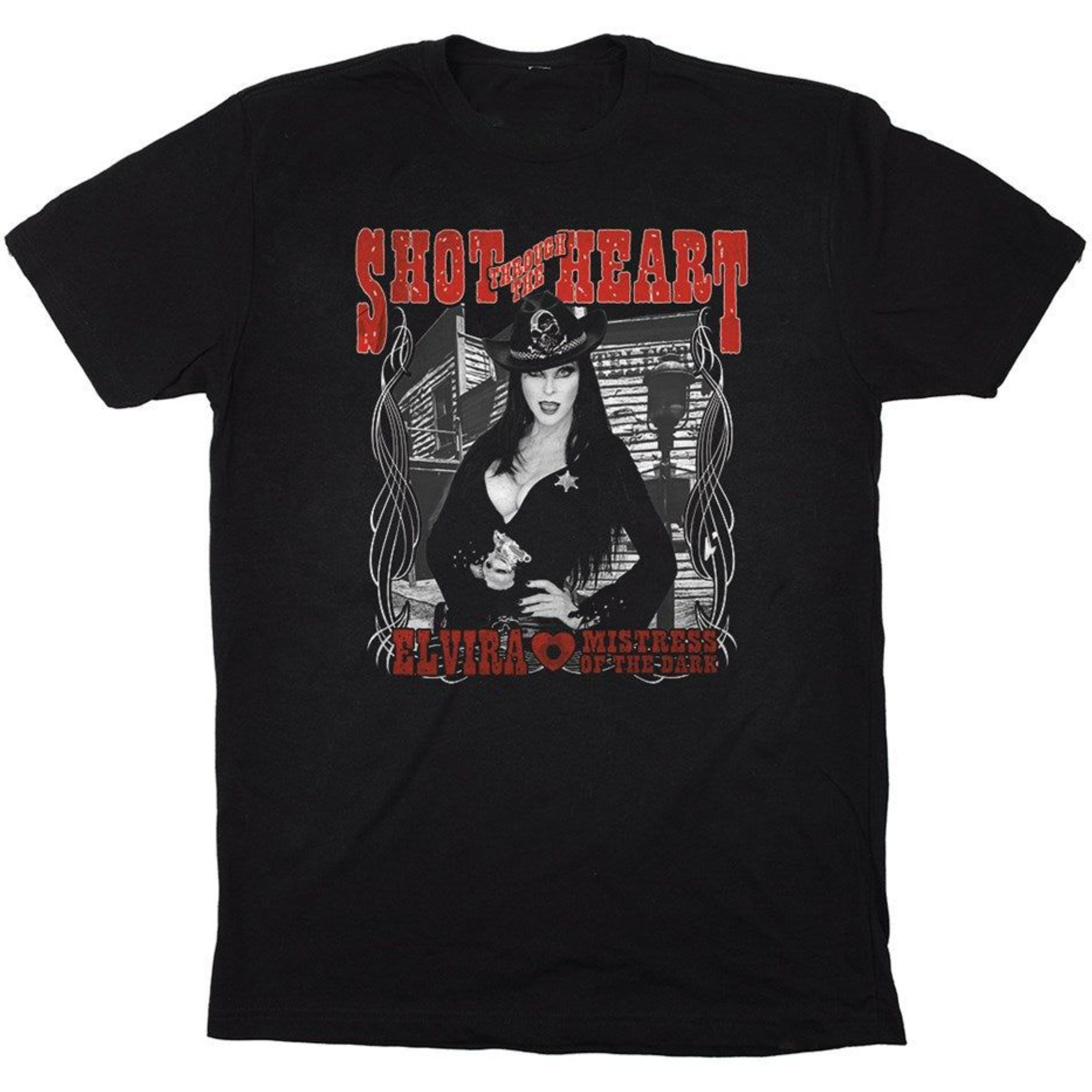 Elvira Shot Through The Heart cotton T-shirt