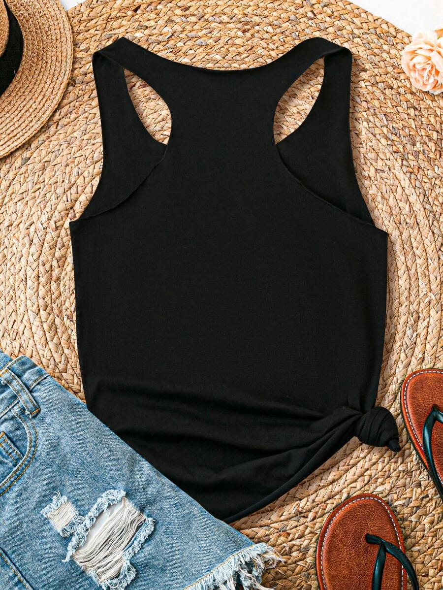 Vintage Women's Casual Retro Car Pattern Tank Top