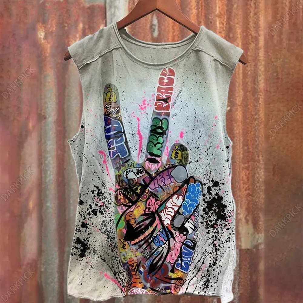 Unisex Pop Art Art Illustration Print Casual Tank Top