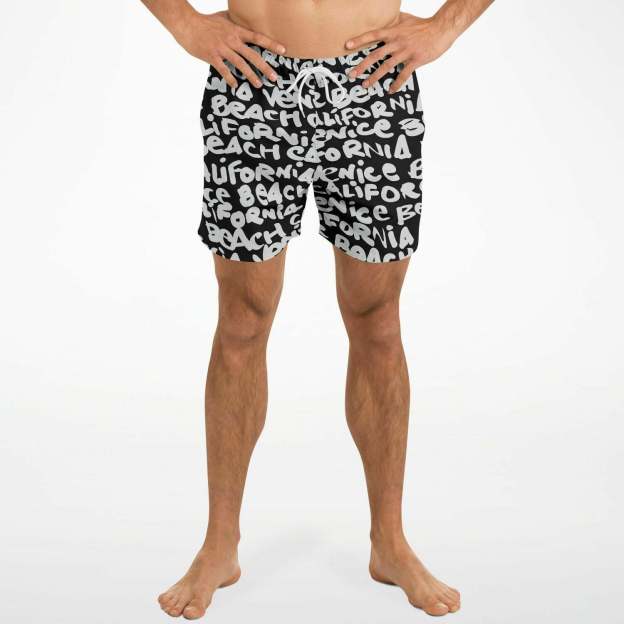 Venice white swim trunks
