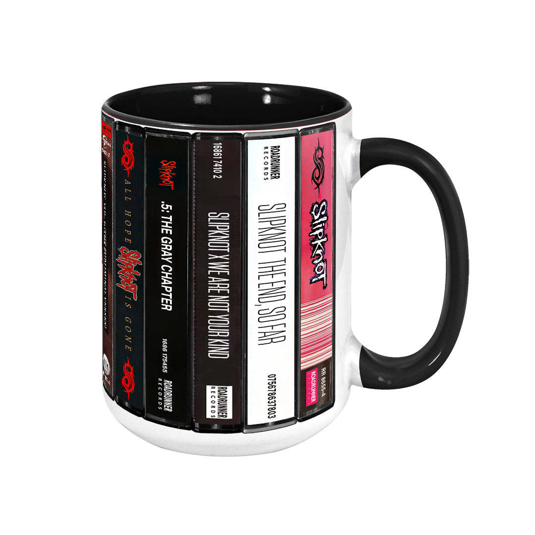 Slipknot Albums Cassette Collection Retro Accent Edge-to-Edge Printed Mug