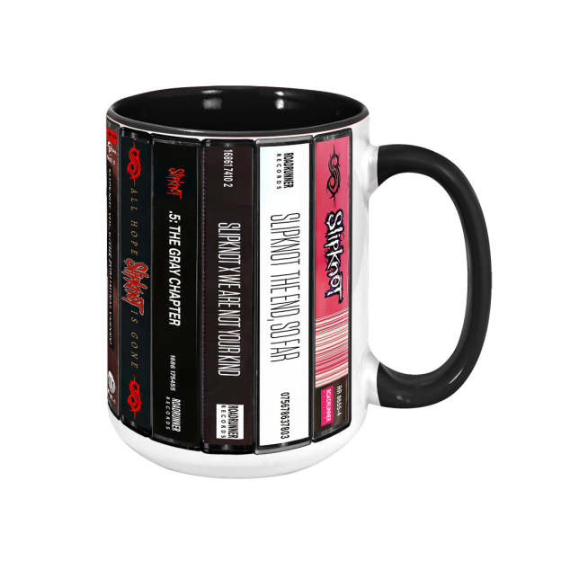 Slipknot Albums Cassette Collection Retro Accent Edge-to-Edge Printed Mug