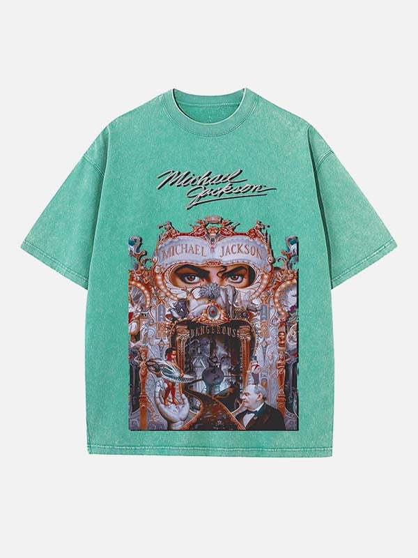 Michael Jackson Print Round Neck T-shirt