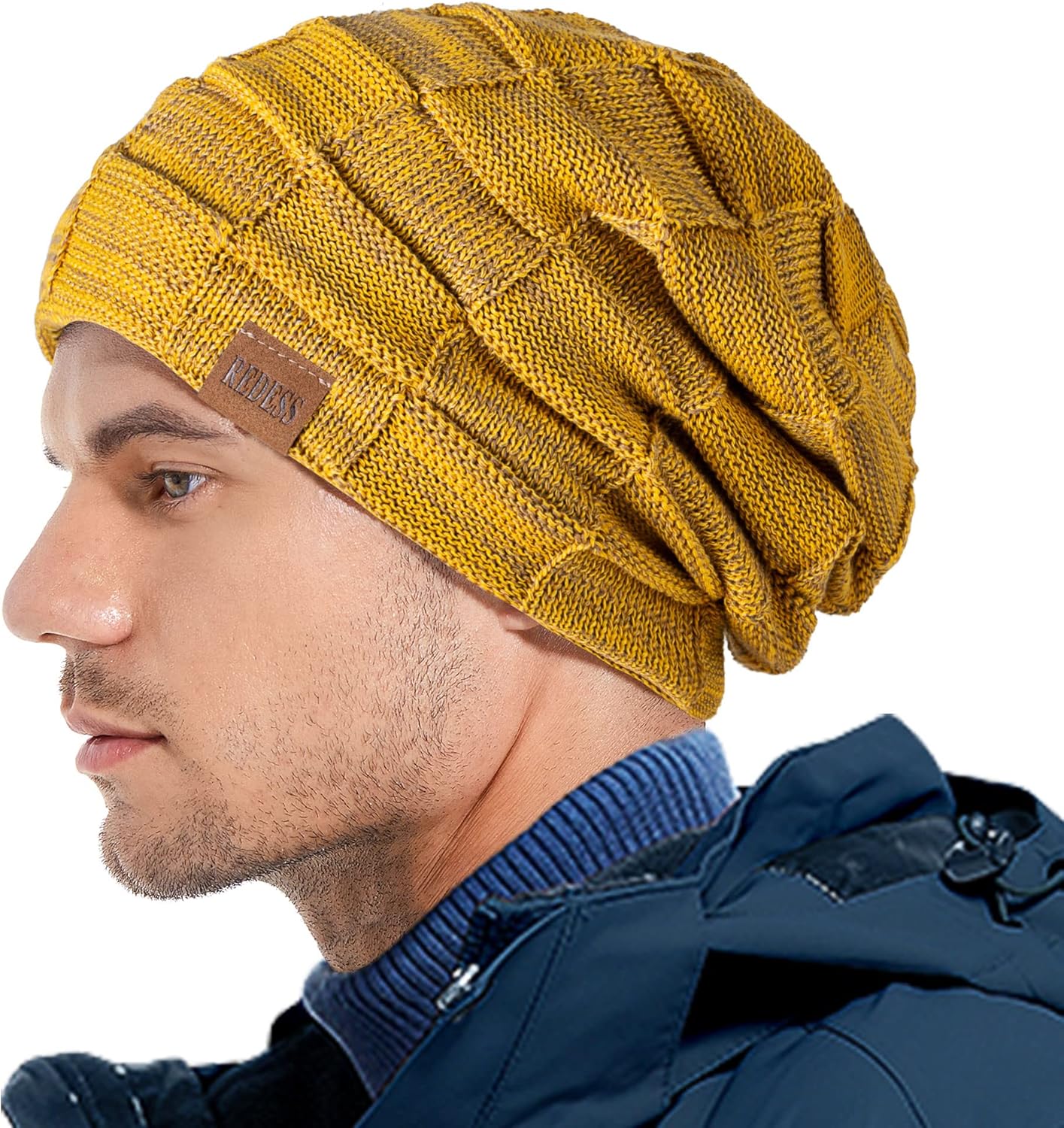  Beanie Hat for Men and Women Winter Warm Hats Knit Slouchy Thick Skull Cap
